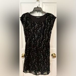 BeBop Dress - Black with lace silver 2 layer Size Large